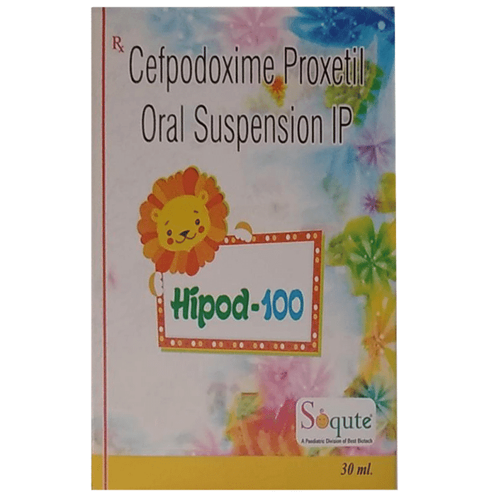 Hipod 100 Oral Suspension – Cefpodoxime Proxetil (100mg) 100 mg by Best Biotech — photo 1 of 3