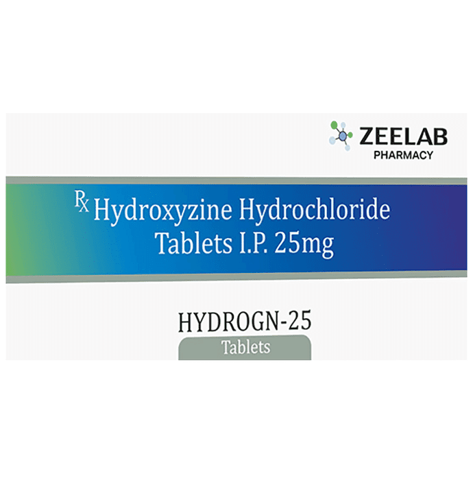 Hydrogn 25 Tablet – Hydroxyzine (25mg) 25 mg by Zeelab Pharmacy Pvt Ltd