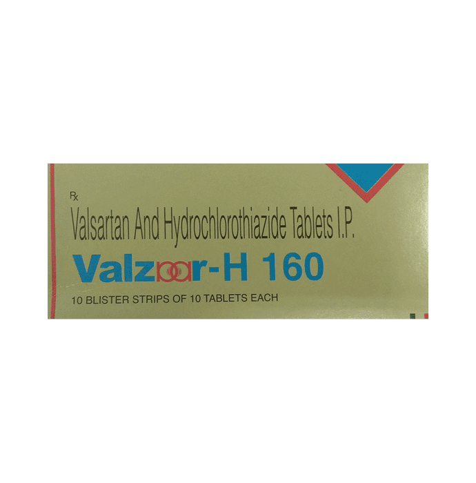 Valzaar-H 160 Tablet – Valsartan (160mg) 160 mg by Torrent Pharmaceuticals Ltd — photo 1 of 4