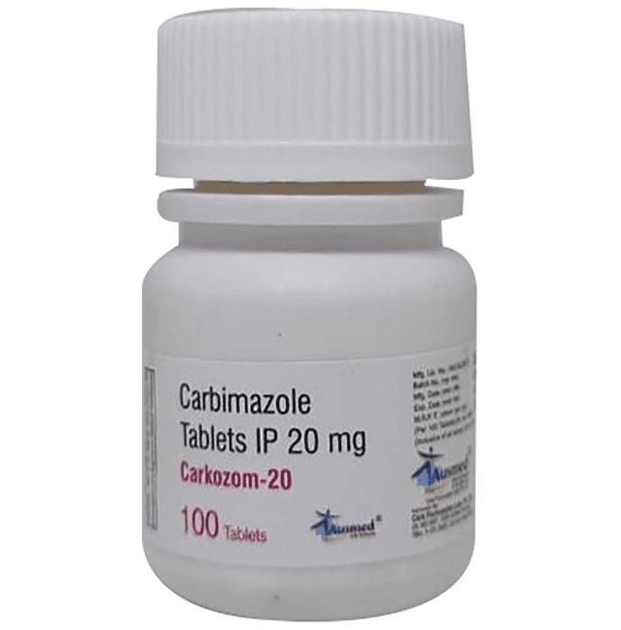Carkozom 20 Tablet – Carbimazole (20mg) 20 mg by Care Formulation Labs Pvt Ltd — photo 1 of 3