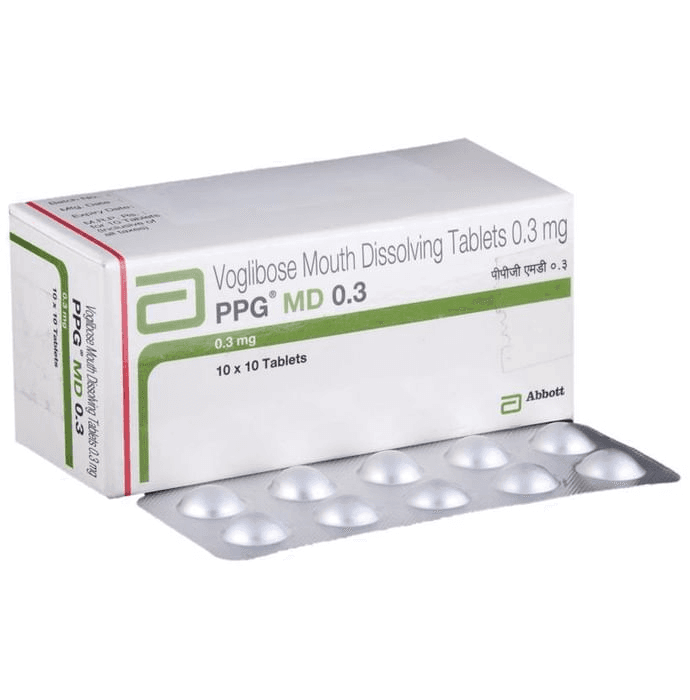 PPG MD 0.3 Tablet – Voglibose (0.3mg) 0.3 mg by Abbott — photo 1 of 6