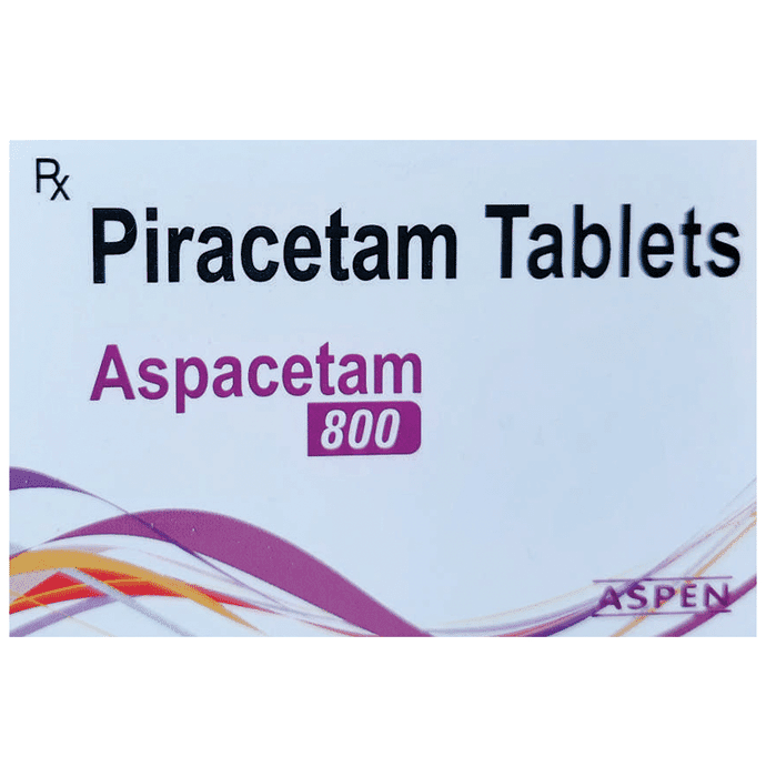 Aspacetam 800 Tablet – Piracetam (800mg) 800 mg by Aspen Pharmaceuticals — photo 1 of 2