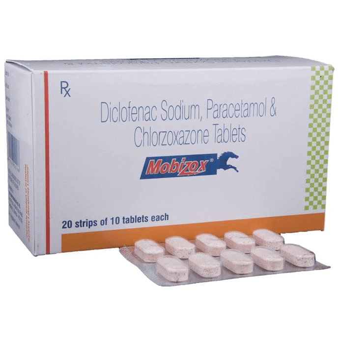 Mobizox Tablet – Chlorzoxazone (500mg) by Sun Pharmaceutical Industries Ltd — photo 1 of 5