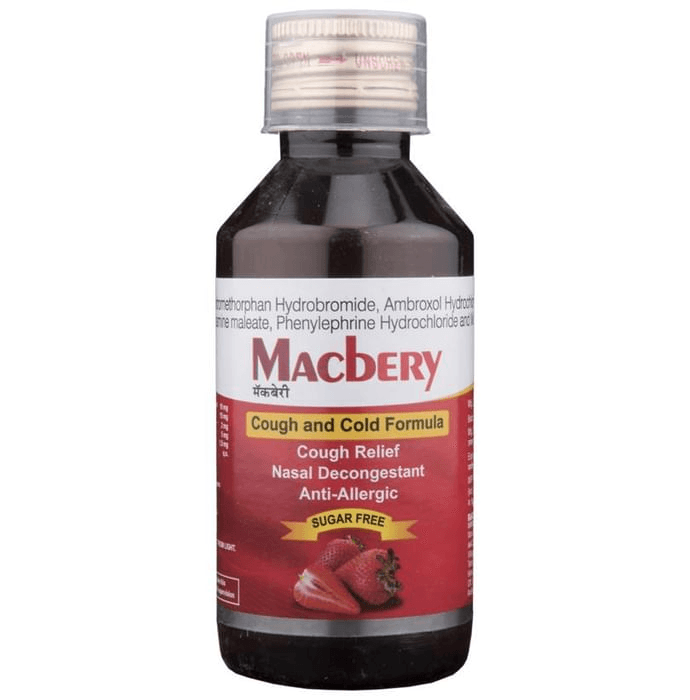 Macbery Syrup Strawberry Sugar Free – b2f2ced2-2a90-499a-a807-56444a9bca03 by Macleods Pharmaceuticals Pvt Ltd — photo 1 of 2