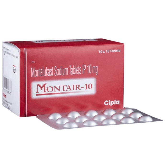 Montair 10 Tablet – Montelukast (10mg) 10 mg by Cipla Ltd — photo 1 of 6