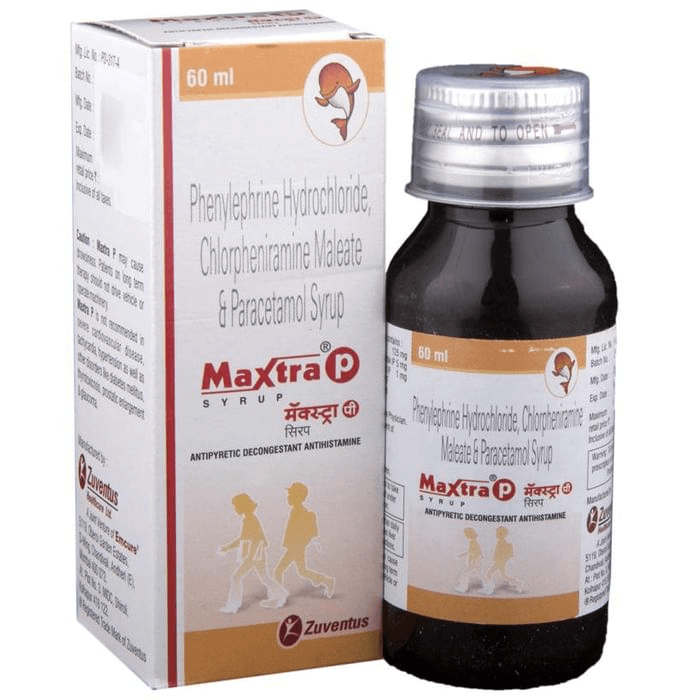 Maxtra P Syrup – Chlorpheniramine Maleate (1mg/5ml) by Zuventus Healthcare Ltd — photo 1 of 5