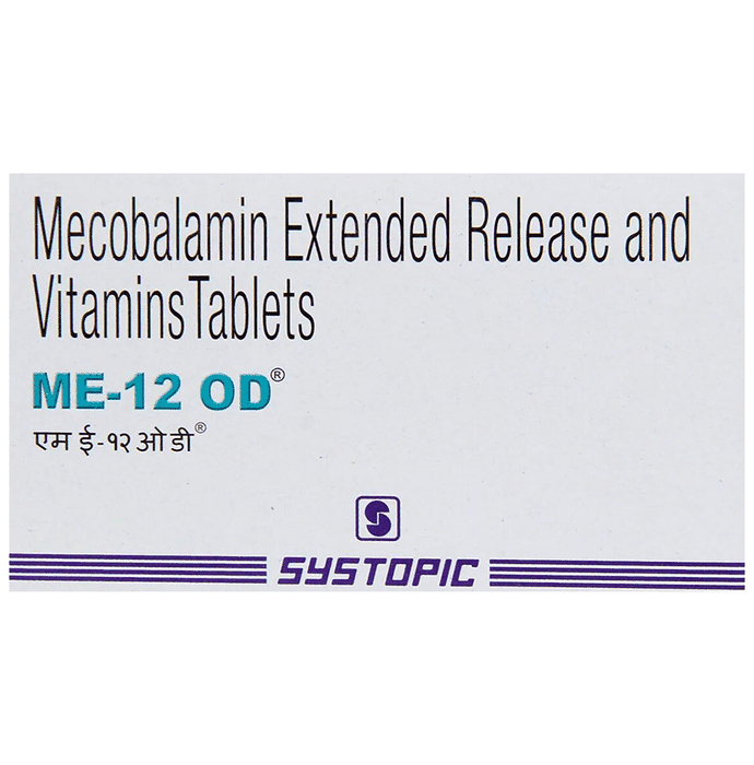 ME 12 OD Tablet ER – Methylcobalamin (1500mcg) 12 mg by Systopic Laboratories Pvt Ltd — photo 1 of 4