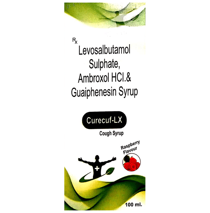 Curecuf-LX Syrup Raspberry – Levosalbutamol (1mg/5ml) by Imperious Pharmaceutical Pvt. Ltd. — photo 1 of 3