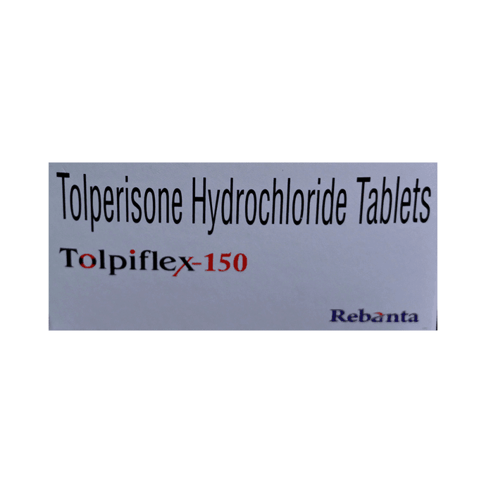 Tolpiflex 150 Tablet – Tolperisone (150mg) 150 mg by Rebanta Health Care (P) Limited