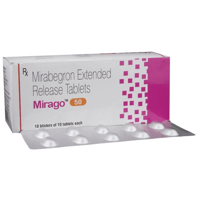 Mirago 50 Tablet ER – 9edde489-5589-419e-9a14-4c21b105c791 by Sun Pharmaceutical Industries Ltd — photo 1 of 6