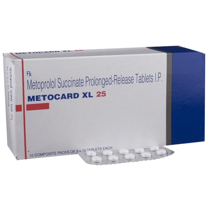 Metocard XL 25 Tablet – Metoprolol Succinate (23.75mg) 25 mg by Torrent Pharmaceuticals Ltd — photo 1 of 6