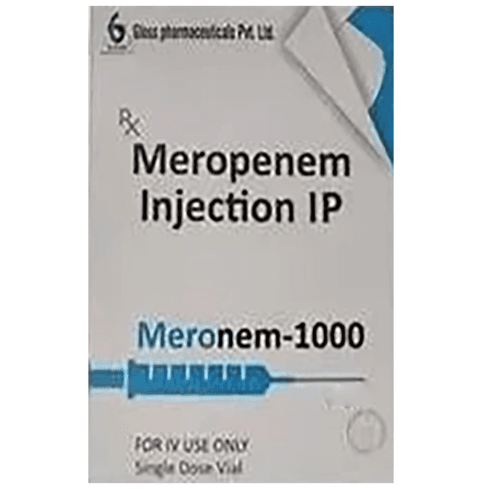 Meronem 1000mg Injection – Meropenem (1000mg) 1000 mg by Pfizer Ltd