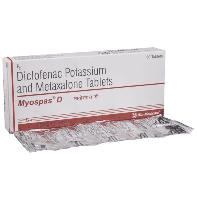 Myospas D Tablet – Diclofenac (50mg) by Win-Medicare Pvt Ltd — photo 1 of 5