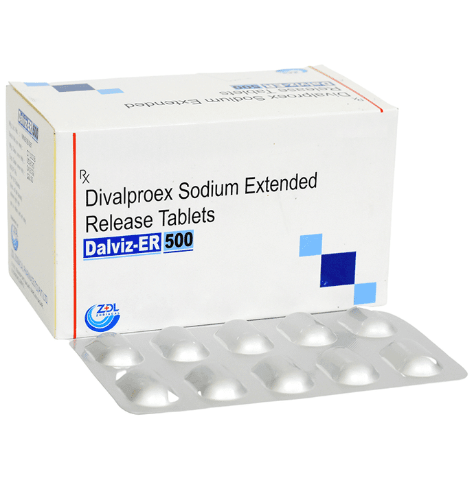 Dalviz-ER 500 Tablet – Divalproex (500mg) 500 mg by ZDL(Zodiacal) Pharmaceutics Pvt.Ltd