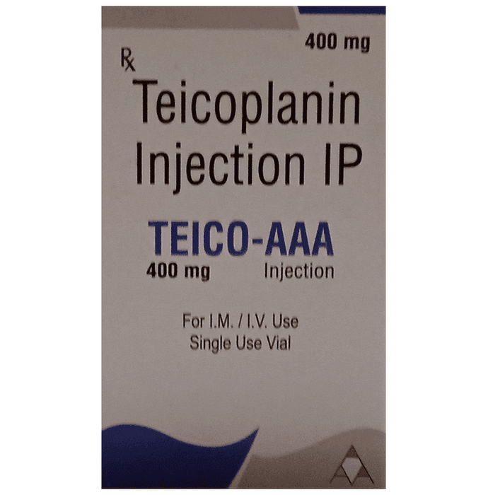 Teico-Aaa 400mg Injection – Teicoplanin (400mg) 400 mg by AAA Pharma Trade Pvt Ltd