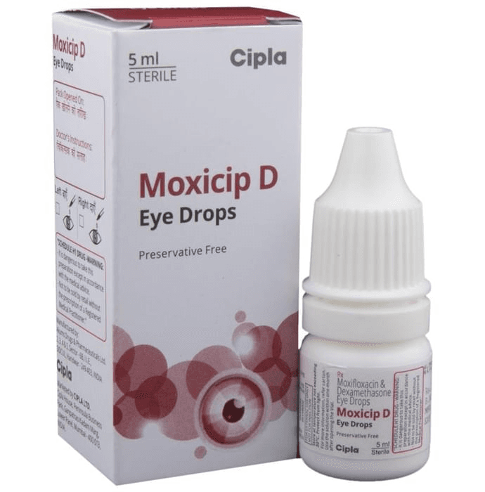 Moxicip D Eye Drop – Moxifloxacin (0.5% w/v) by Cipla Ltd — photo 1 of 5
