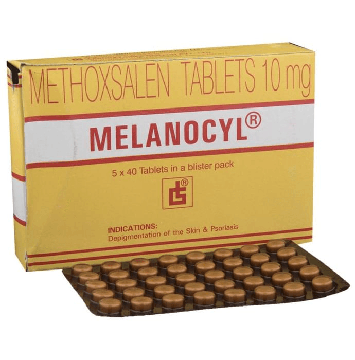 Melanocyl Tablet – Methoxsalen (10mg) by Franco-Indian Pharmaceuticals Pvt Ltd — photo 1 of 6