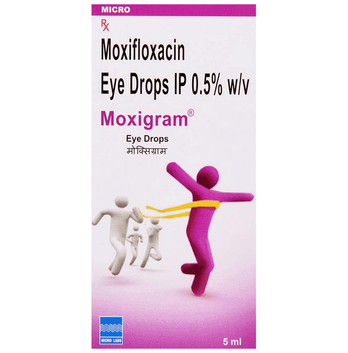 Moxigram Eye Drop – Moxifloxacin (0.5% w/v) by Micro Labs Ltd — photo 1 of 6