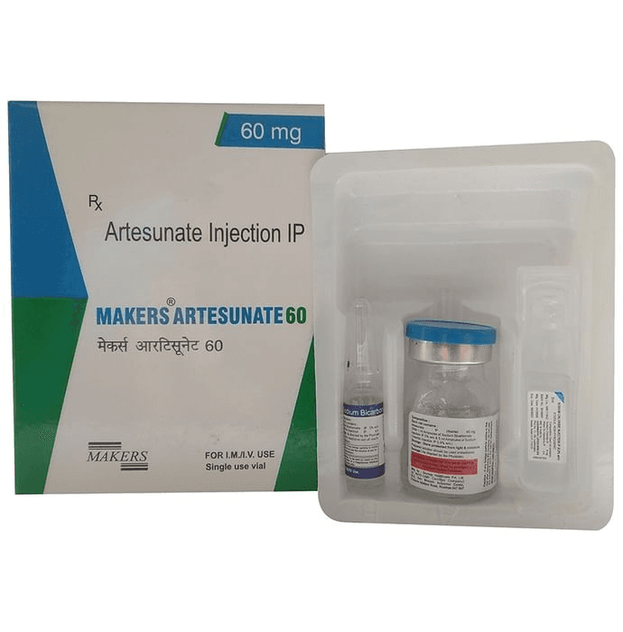 Makers Artesunate 60 Injection – Artesunate (60mg) 60 mg by Makers Laboratories Ltd — photo 1 of 2
