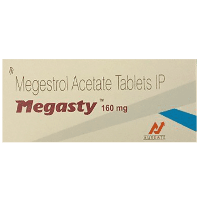 Megasty 160mg Tablet – Megestrol (160mg) 160 mg by Aureate Healthcare Pvt Ltd