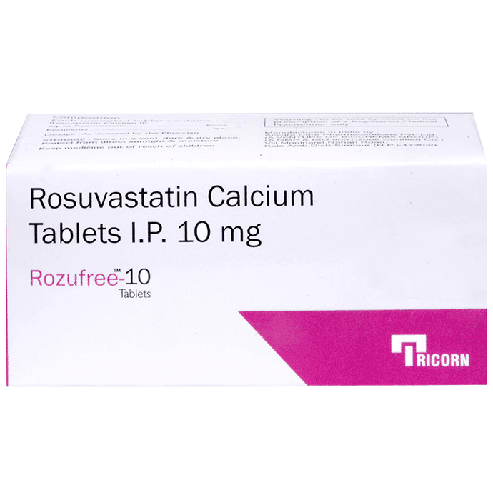 Rozufree 10 Tablet – Rosuvastatin (10mg) 10 mg by Tricorn Healthcare