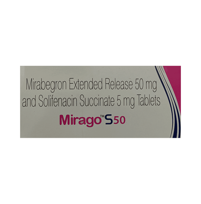 Mirago S 50 Tablet ER – 9074f846-c342-493e-be38-6287e013e3e8 by Sun Pharmaceutical Industries Ltd — photo 1 of 4