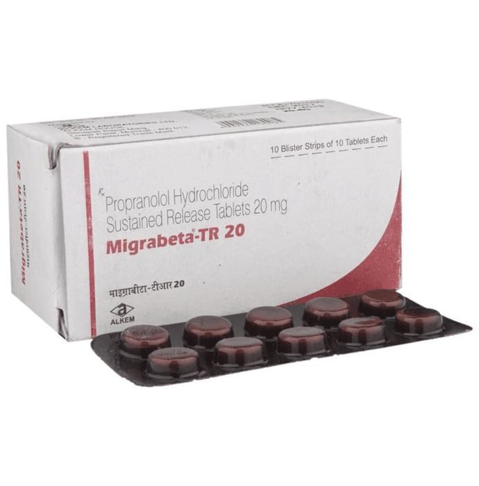 Migrabeta-TR 20 Tablet SR – Propranolol (20mg) 20 mg by Alkem Laboratories Ltd — photo 1 of 6
