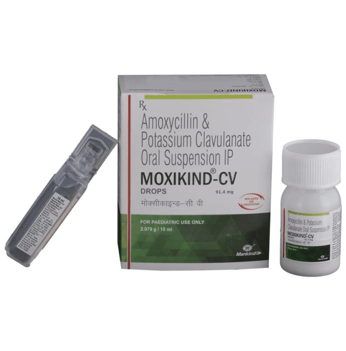 Moxikind-CV Drops – Amoxycillin (80mg) by Mankind Pharma Ltd — photo 1 of 5