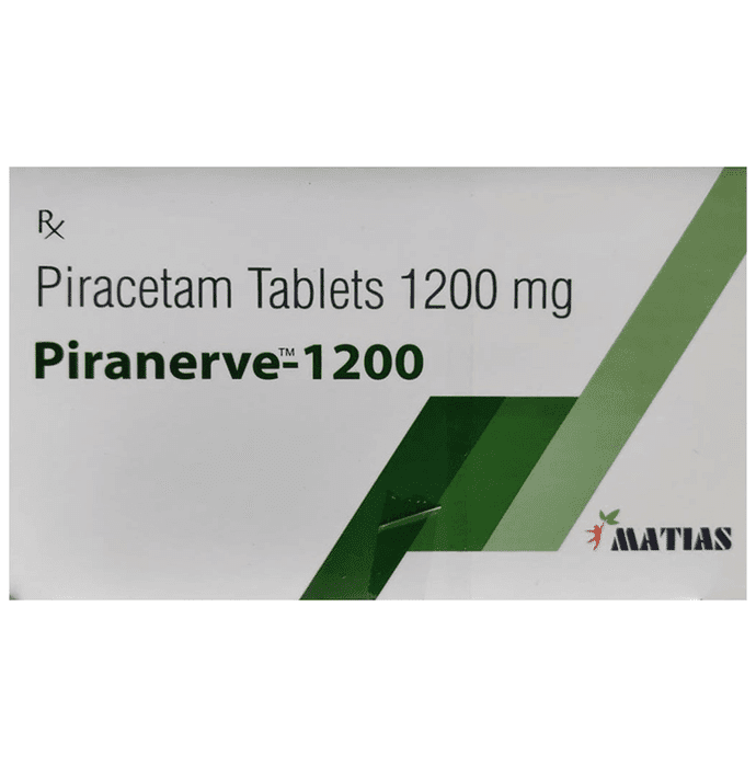 Piranerve 1200 Tablet – Piracetam (1200mg) 1200 mg by Matias Healthcare Pvt Ltd — photo 1 of 2