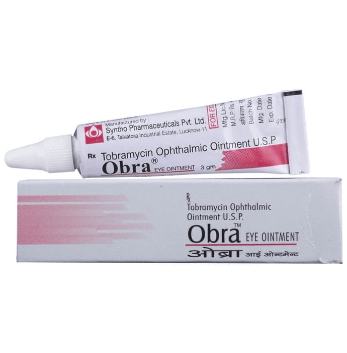 Obra Eye Ointment – Tobramycin (0.3% w/w) by Syntho Pharmaceuticals Pvt Ltd — photo 1 of 5