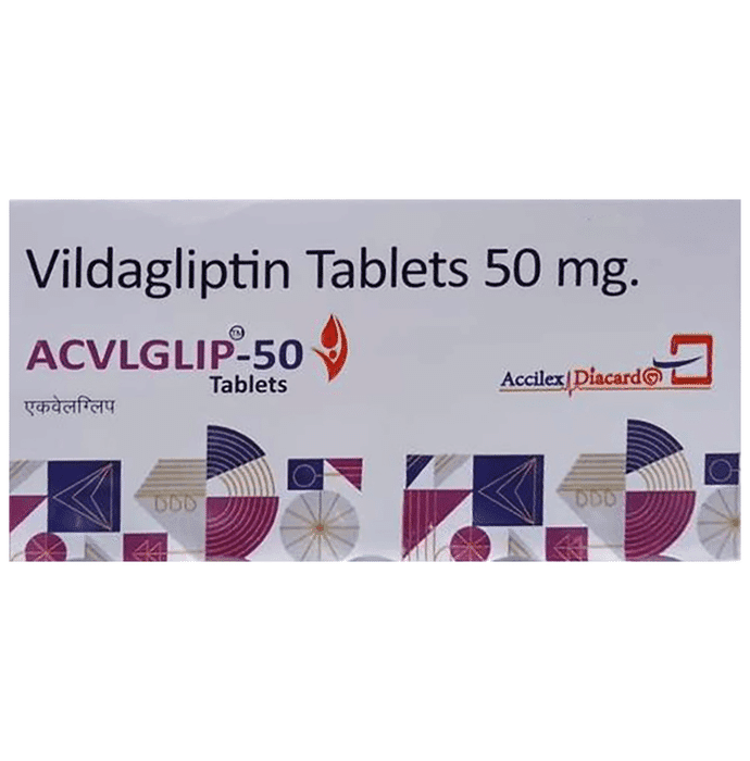 Acvlglip 50 Tablet – Vildagliptin (50mg) 50 mg by Accilex Diacardo — photo 1 of 2
