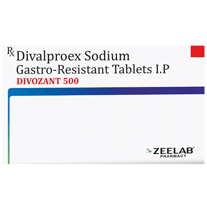 Divozant 500 Tablet – Divalproex (500mg) 500 mg by Zeelab Pharmacy Pvt Ltd