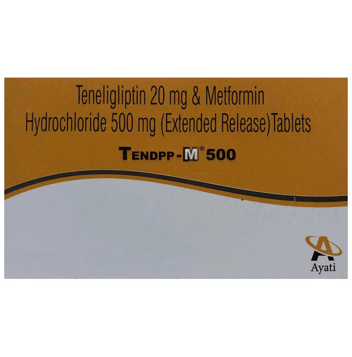 Tendpp-M 500 Tablet ER – Metformin (500mg) 500 mg by Ayati Pharma Pvt Ltd