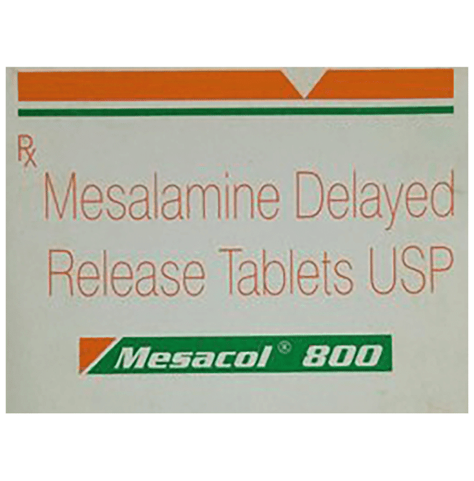 Mesacol 800 Tablet DR – Mesalazine (800mg) 800 mg by Sun Pharmaceutical Industries Ltd — photo 1 of 2