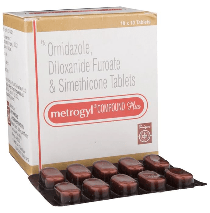 Metrogyl Compound Plus Tablet – aea91d4b-1e89-4c05-a369-62b3a8a71da7 by J B Chemicals and Pharmaceuticals Ltd — photo 1 of 6