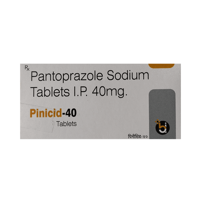 Pinicid 40 Tablet – Pantoprazole (40mg) 40 mg by Bi-Cure Remedies — photo 1 of 2