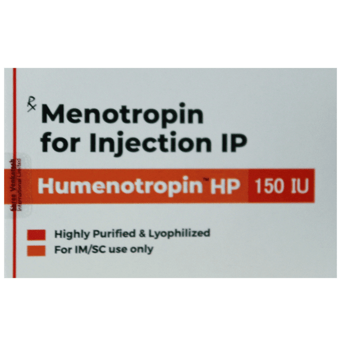 Humenotropin HP 150IU Injection – Menotrophin (150IU) 150 iu by Shree Venkatesh International Limited — photo 1 of 2