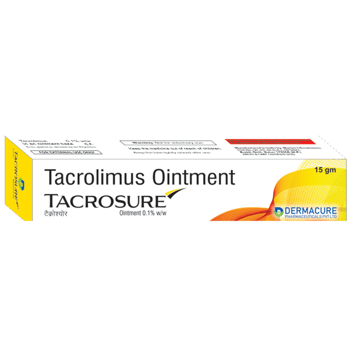 Tacrosure Ointment – Tacrolimus (0.1% w/w) by Dermacure Pharmaceuticals Pvt Ltd — photo 1 of 4