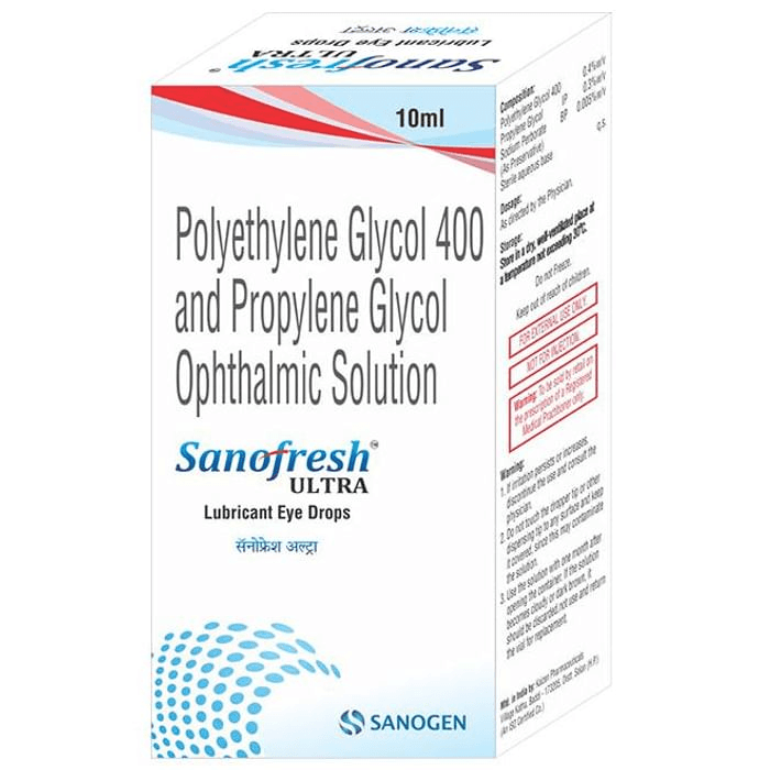 Sanofresh Ultra Eye Drop – Polyethylene Glycol (0.4% w/v) by Sanogen Pharma Private Limited