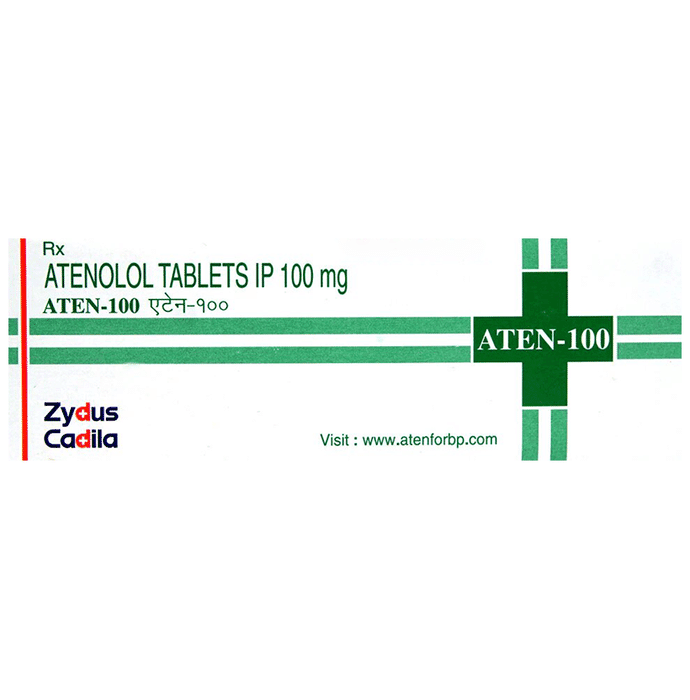 Aten 100 Tablet – Atenolol (100mg) 100 mg by Zydus Cadila — photo 1 of 4