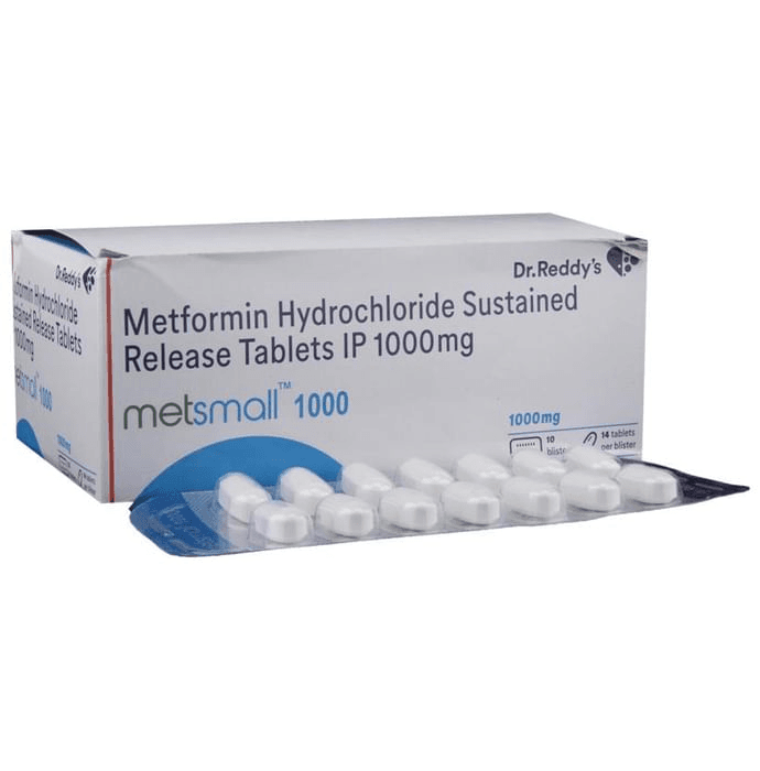 Metsmall 1000 Tablet SR – Metformin (1000mg) 1000 mg by Dr Reddy's Laboratories Ltd — photo 1 of 6