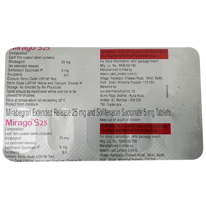 Mirago S 25 Tablet ER