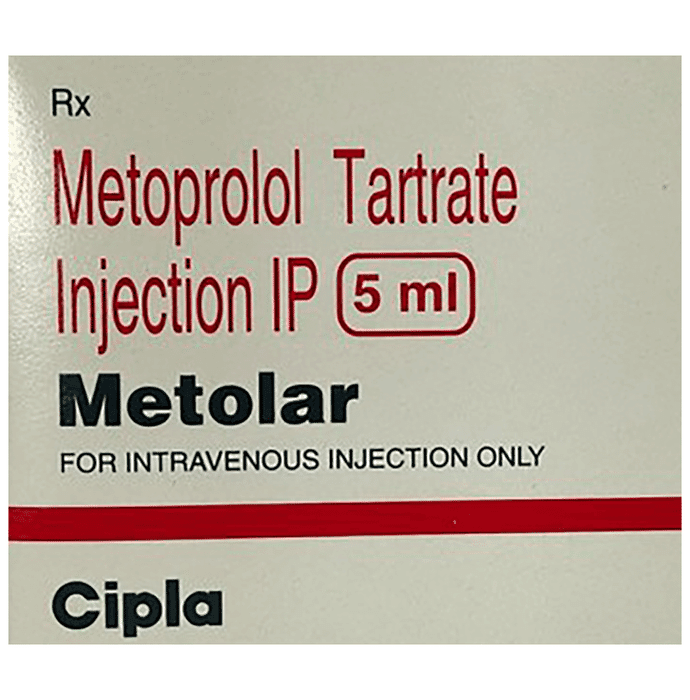 Metolar 1mg Injection – Metoprolol Tartrate (1mg) 1 mg by Cipla Ltd — photo 1 of 2