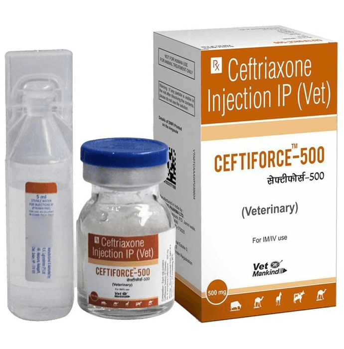 Ceftiforce 500 Injection – Ceftriaxone (500mg) 500 mg by Mankind Pharma Ltd