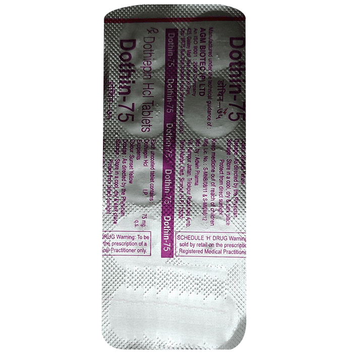 Dothin 75 Tablet – Dosulepin (75mg) 75 mg by Adwin Pharma — photo 1 of 2