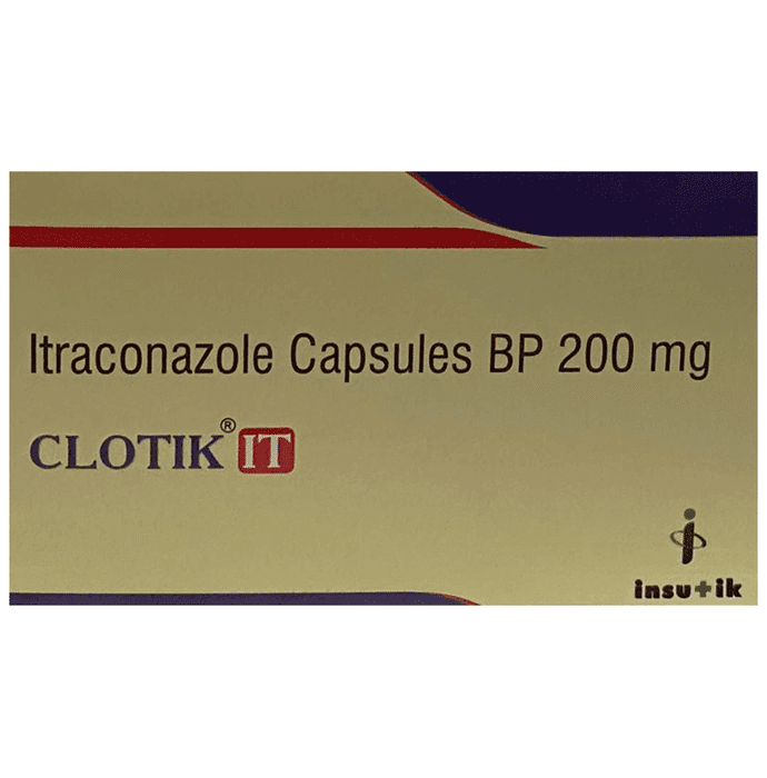 Clotik IT Capsule – Itraconazole (200mg) by Insutik pharmaceuticals Private Limited — photo 1 of 2