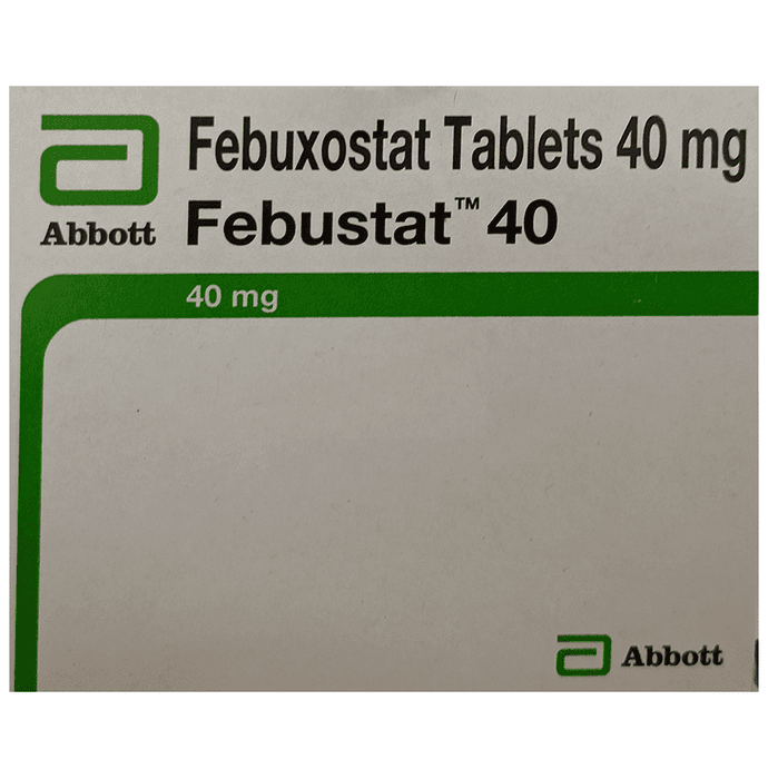 Febustat 40 Tablet – Febuxostat (40mg) 40 mg by Abbott — photo 1 of 4