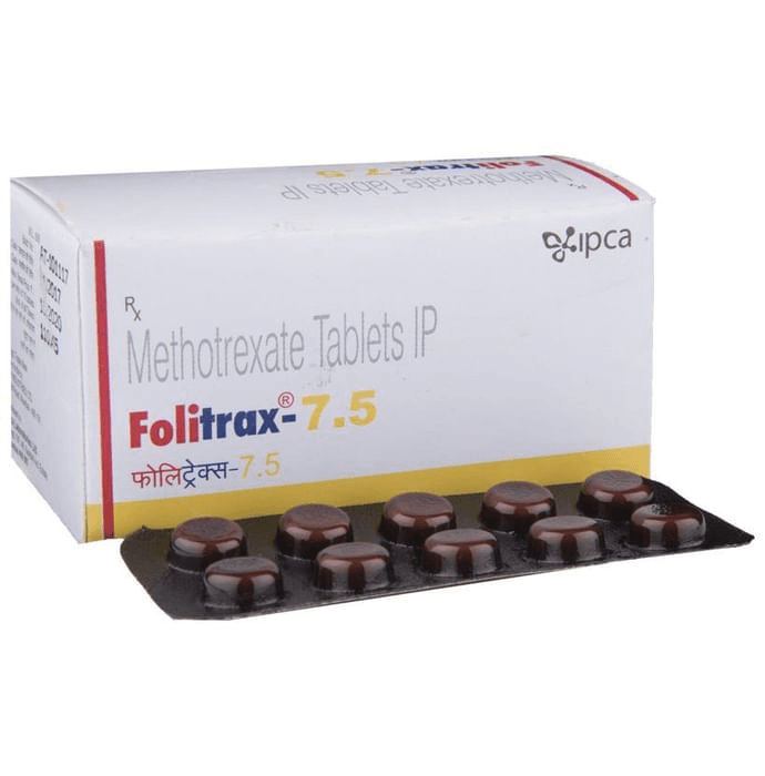 Folitrax 7.5 Tablet – Methotrexate (7.5mg) 7.5 mg by Ipca Laboratories Ltd — photo 1 of 6
