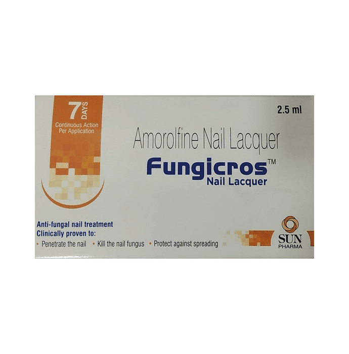 Fungicros Nail Lacquer – Amorolfine (5% w/v) by Sun Pharmaceutical Ind Ltd — photo 1 of 3