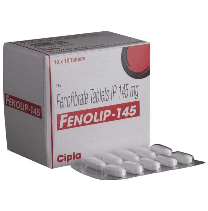 Fenolip 145 Tablet – Fenofibrate (145mg) 145 mg by Cipla Ltd — photo 1 of 6